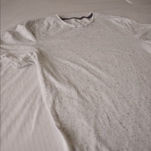 White and blue specs tshirt